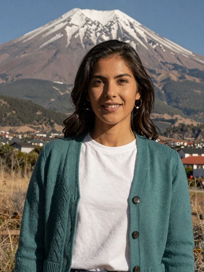 Gabriela, 29, Ecuadorian woman from Riobamba with Chimborazo volcano backdrop - Latin 312 verified profile