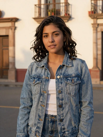 Alejandra, 28, Mexican single from Guadalajara in casual denim jacket - verified dating profile