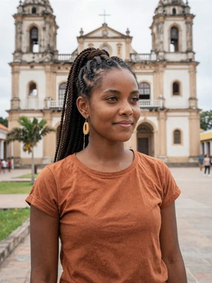 Marcia, 28, Jamaican woman from Spanish Town with braids at historic colonial square - Latin 312 verified profile